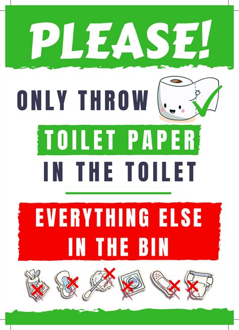 Please Do Not Flush Paper Towels Down Toilet Printable - Printable Word Searches