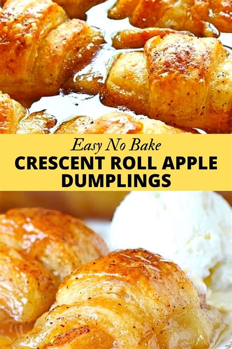 Crescent Roll Apple Dumplings - Delicious Food