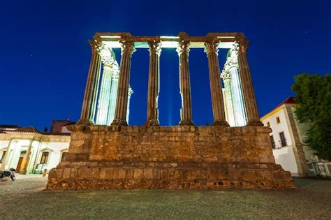 Premium Photo | Roman temple or diana temple evora