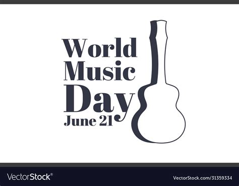 World music day june 21 holiday concept Royalty Free Vector