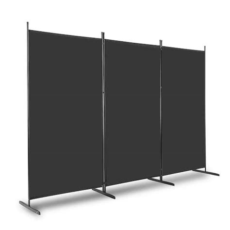 Karl home 6FT Trifold 160g Polyester Fabric Plastic Foot Carbon Steel Frame Foldable Screen ...