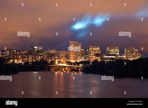 USA, Virginia, Arlington, City skyline at dusk Stock Photo - Alamy