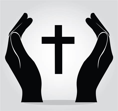 Praying Hands Clip Art With Cross