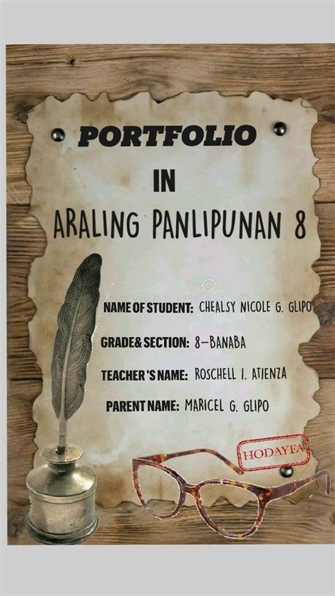 PORTFOLIO IN ARALING PANLIPUNAN 8 Name of student: GRADE& SECTION ...