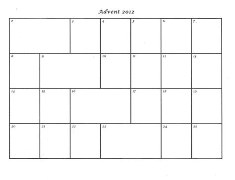 Mostly Markers: Advent Calendar Template 2012