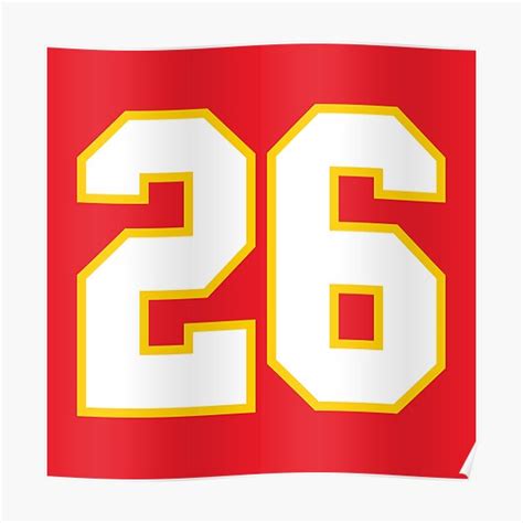 "Twenty Six White Jersey Number 26" Poster for Sale by elhefe | Redbubble