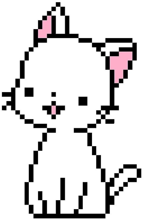 Cartoon Cat Pixel Art