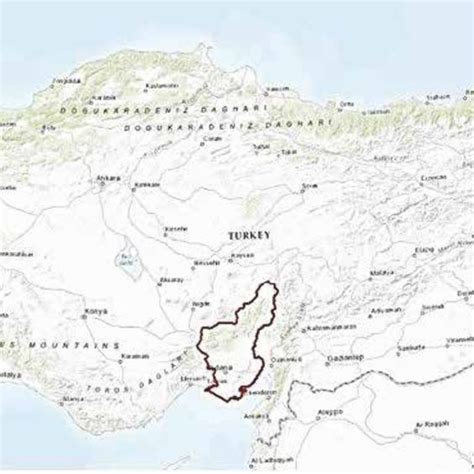 Map of Turkey, Adana province. | Download Scientific Diagram