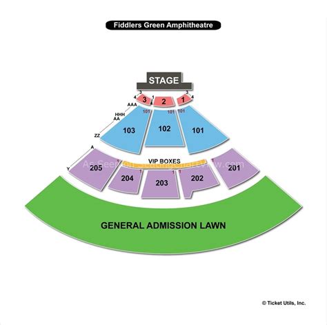 Fiddler's Green Amphitheatre, Englewood CO - Seating Chart View