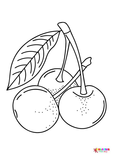 25 Cherry Coloring Pages - ColoringPagesOnly.com