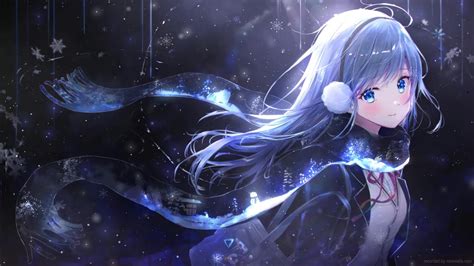 Winter Anime Girl Live Wallpaper - MoeWalls