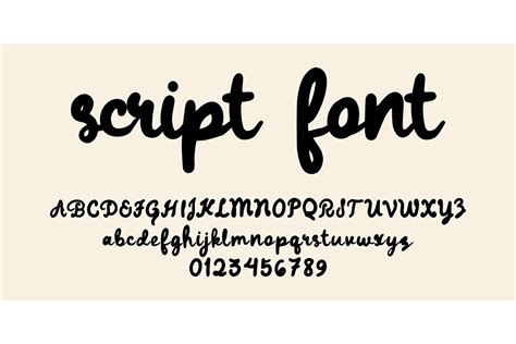 Cute Script Font Alphabet Graphic by WANGSINAWANG · Creative Fabrica