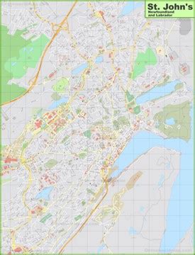 St. John's Map | Newfoundland and Labrador, Canada | Detailed Maps of ...