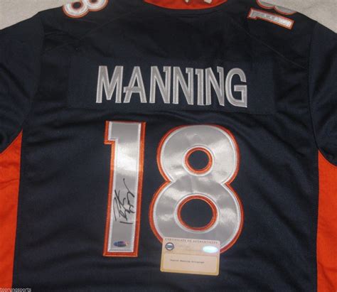 Peyton Manning Signed Denver Broncos Jersey Steiner