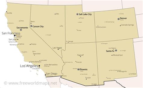 printable map of southwest usa printable us maps - southwest states map map of southwest us ...