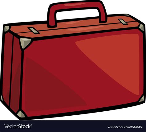 Suitcase clip art cartoon Royalty Free Vector Image