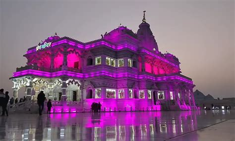 50 Best Prem Mandir Vrindavan Images, Prem Mandir Night View Photos.