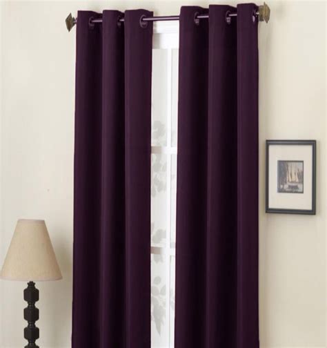 Dark purple window treatments for the master | Purple curtains bedroom, Purple curtains, Purple ...