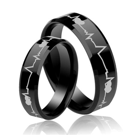 Lovers Telepathy Rings Top Tungsten Steel Rings For Lovers(Price For a Pair) - Personalized Rings