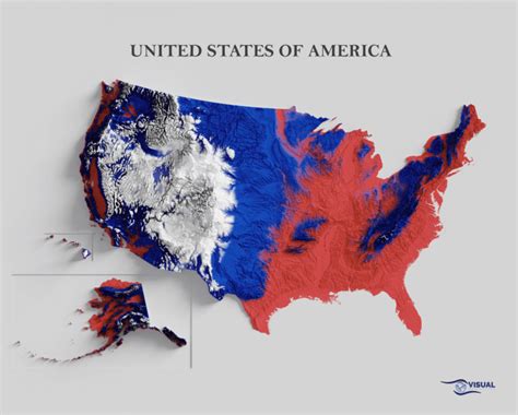 U.S. Shaded Relief Map | Wondering Maps