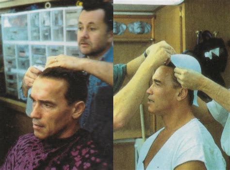 1997 Batman.com: Behind the Scenes: Mr Freeze make-up transformation