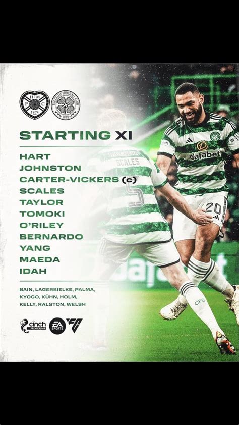 Celtic lineup vs Hearts : r/ScottishFootball