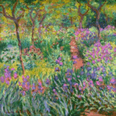 Monet iris Garden at Giverny Cross Stitch Pattern PDF Instant Download ...