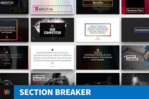 Section Breaker PowerPoint Template - PowerPoint Slide Master Templates & Infographics