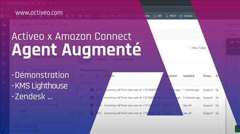 Demo Agent Augmenté Amazon Connect / Zendesk / KMS Lighthouse par Activeo - YouTube