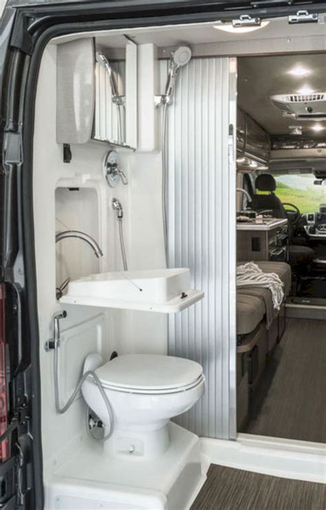 40 Small RV Bathroom Remodel Ideas #smallrvbathroom | Van conversion ...