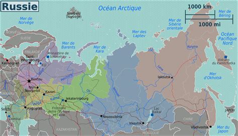 Map of Russia regions: political and state map of Russia