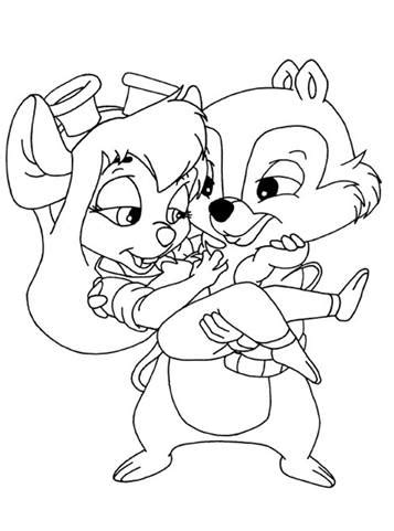 Disney Chip And Dale Coloring Pages