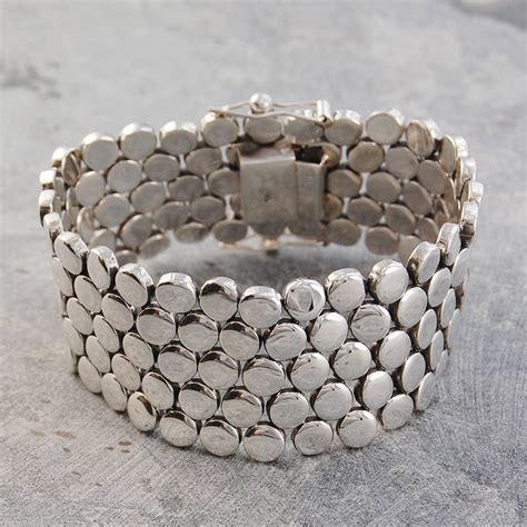 Sterling Silver Scales Cuff Bracelet | Chunky silver bracelet, Solid silver bracelets, Chunky ...