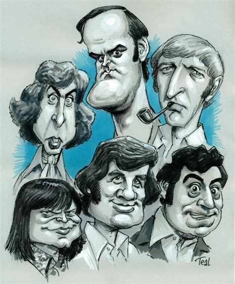 Monty Python cast by Teal : r/Caricatures