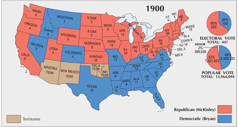 US Election of 1900 Map - GIS Geography