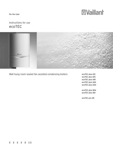 Vaillant Ecotec User Manual | Water Heating | Thermostat