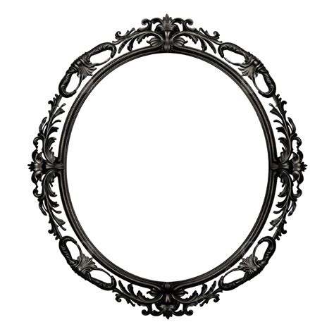 Black Oval Frame Ornate Realistic Clipart Ai Generated, Black, Oval, Frame PNG Transparent Image ...