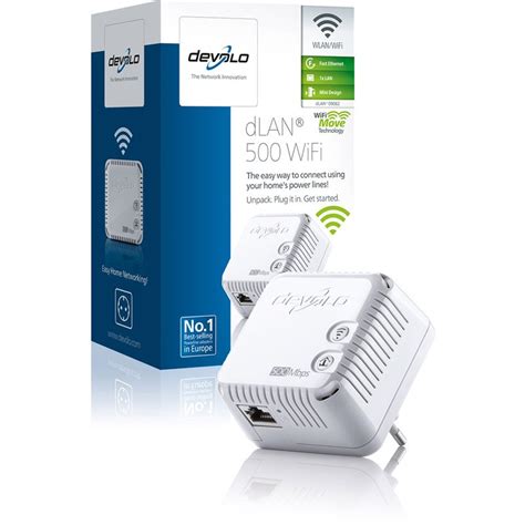 Devolo dLAN 500 Wi-Fi 500 MBit/s 1x LAN 10/100/WLAN 300 MBit/s 1er Pack ...