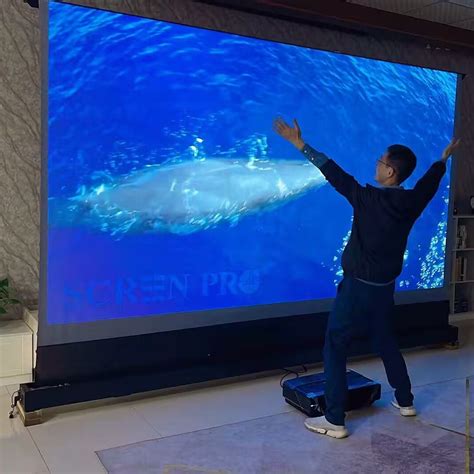 Screenro 150inch Projector Screen Motorized Tension Floor Ust Alr ...