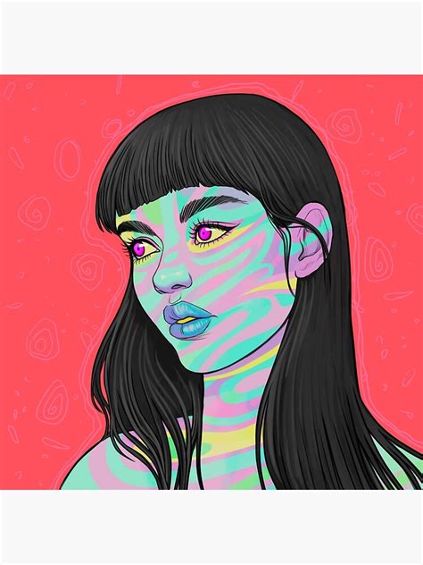 "Psychedelic girl" Art Print by FelixantosArt | Redbubble