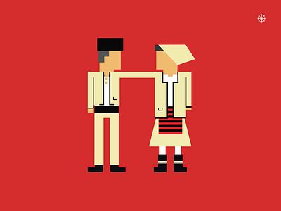 Pixel traditional winter costume, Maramures, Northern Romania by bogdanfer on Dribbble