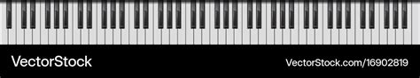 Piano 88 keys realistic style Royalty Free Vector Image