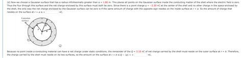 Solved (d) Now we choose a Gaussian surface that has a | Chegg.com