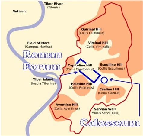 Map Of The Roman Forum - Maping Resources