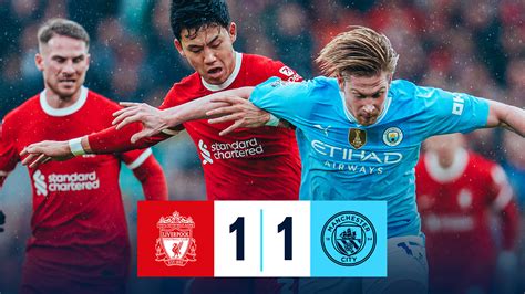 Brief highlights: Liverpool 1-1 City