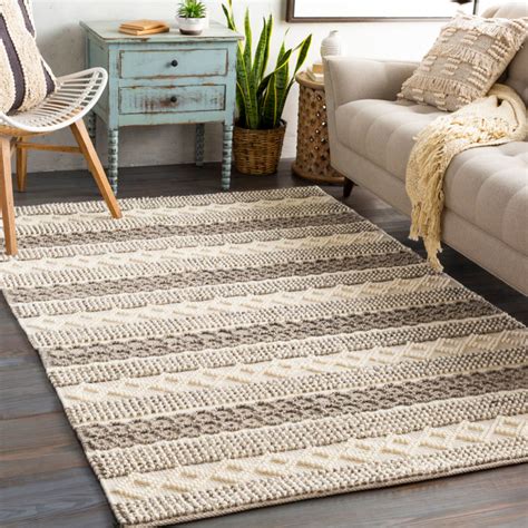 Modern Loom Farmhouse Neutrals FLS-2301 Yellow Wool Braided Rug from ...