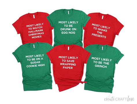 Christmas Most Likely To Shirts: Festive Fashion for the Holiday Season
