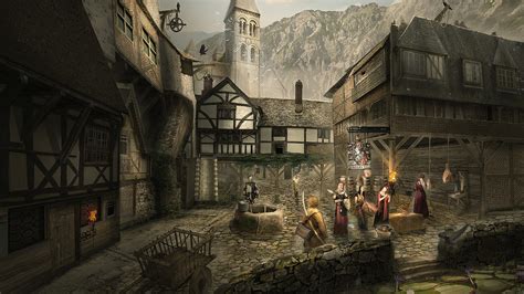 ArtStation - medieval village