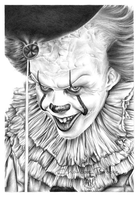 IT: Pennywise Pencil Portrait Drawing Print - Etsy UK | Portrait ...