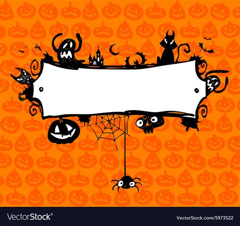 Halloween frame Royalty Free Vector Image - VectorStock